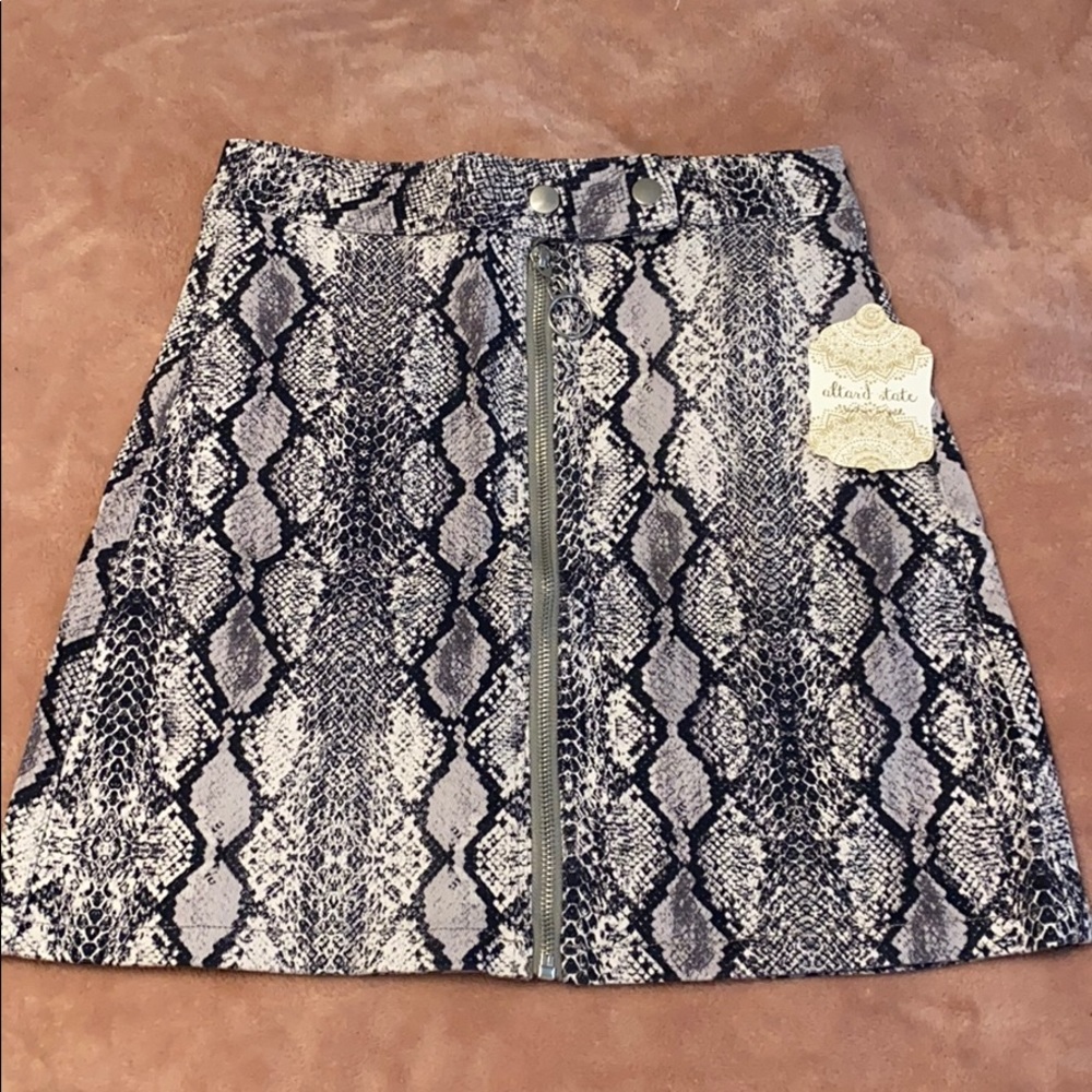 Altar’d state snakeskin skirt